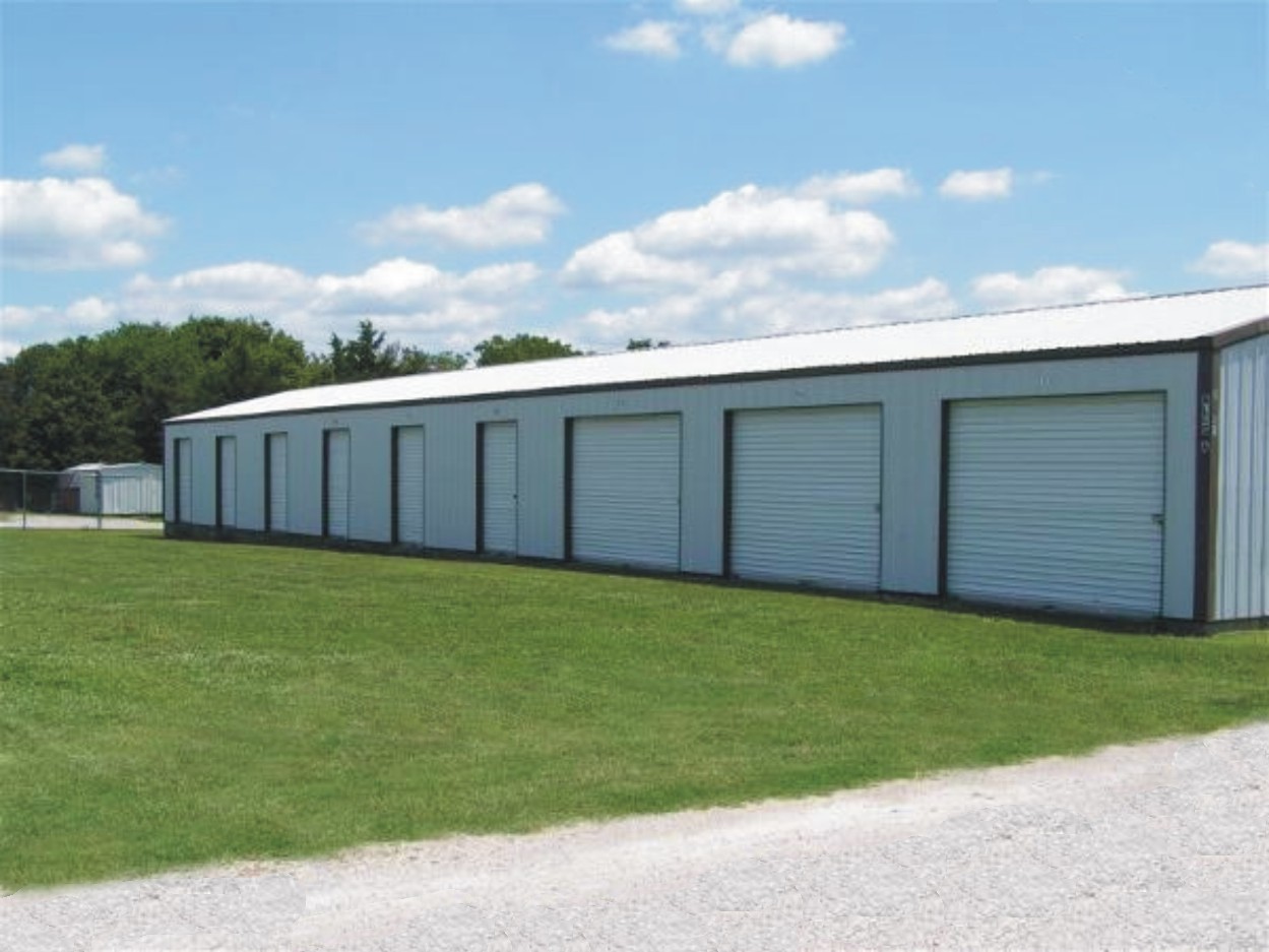 view of a row of the many storage units